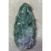 翡翠綠地 玉 玉石 關公 關聖帝君 項鏈 乘龍關公 龍 三彩 吊飾 刷卡 分期 吊墬 禮品 開運 招財 關羽 非 冰種