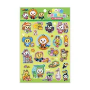 (店+)【風車圖書】可愛動物園-閃亮泡泡貼紙-FOOD超人