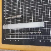 加長型較長型 5.8mm直徑全長大約125mm的水泥鑽頭+藍波釘專用六角套筒7.5mm-適用於藍波釘水泥螺絲的鑽孔作業施