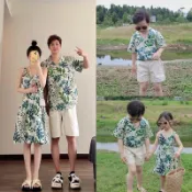 8462人一再回購🤎 沙灘親子裝 一家三口 家庭裝 母女裝 母子裝 中長裙 洋裝 渡假 海邊 夏季 旅遊 穿搭