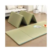 (店+)藺草榻榻米/藺草坐墊/藺草坐墊涼席/草地墊/草蓆地毯/ 日式折疊榻榻米墊子椰棕床墊蔺草密徑席地墊睡覺打地鋪定製塌塌米