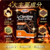 DHOP左旋肉鹼黑咖啡膠囊 L-Carnitine 調整體質 促進新陳代謝 免運 加購免費贈送小禮品 精美禮品一份