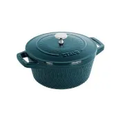 【STAUB】Twister圓舞曲琺瑯鑄鐵鍋20cm-海洋藍/新舊包裝隨機出貨(德國雙人牌集團官方直營)