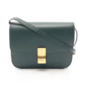 【DOKODEMO】【二手】Celine CELINE單肩包 Classic Box 中號 綠色皮革 Classic Box 中號 女士二手 A