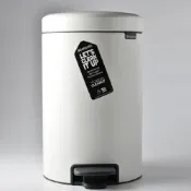 (店+)【Brabantia】Newicon 腳踏式時尚環保垃圾桶 12L 冰白色平輸品