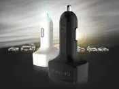 四合一 紅光顯示 雙USB 3.1A車充 電瓶電壓表車充 電流表車充 溫度計車充 點菸器 車充