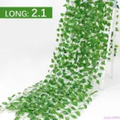 【新品熱賣】100cm/210cm 人造植物家居裝飾假藤蔓綠化房間裝飾綠葉牆 Liana 常春藤裝飾爬山虎葉子