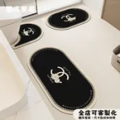 可客製 輕奢 馬桶u型墊 吸水止滑 浴室地墊 防滑 腳踏墊 珪藻土地墊 廁所地墊 軟式矽藻土地墊 衛生間 洗手間 地毯