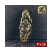 (店+)【周錦香】沉水~加里曼丹沉香雕件【周錦香】彌勒佛 約5.88g 黑油 厚格 蜜甜 細雕【入水即沉】加里萬丹 佛牌 吊飾 吊墜