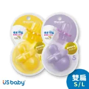 US BABY 優生  矽 晶 安撫奶嘴 升級版 雙扁型 S/L -橘/紫