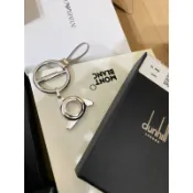 ［高雄］ 免運 全新dunhill 登喜路 鑰匙圈 銀色 金屬 不鏽鋼 精品 男性 男生禮物 義大利購入