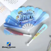 ★▤客製化 客製折疊扇 定做 卡通折疊廣告扇 PP塑料七折扇 五折扇子 定製折疊連扇訂製 千普訂製