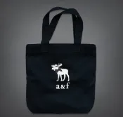 《abercrombie kids》A&F 副牌 女款 cute book tote 麋鹿領結 帆布 托特包 書包