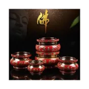 (店+)【佛】z新款鈦金香爐 陶瓷供奉爐 招財進寶香爐 金玉滿堂神明爐 寺廟香爐 觀音財神供奉插香爐 香爐 檀香爐 佛爐拜拜用