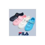 (店+)【FILA】FILA 童鞋 水鞋 白 藍 粉 涼鞋 魔鬼氈 中童 7C851W-