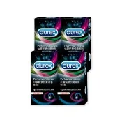 【Durex 杜蕾斯】雙悅愛潮裝衛生套4盒(共48入 保險套/衛生套/安全套/避孕套/避孕/大尺寸/持久/顆粒)