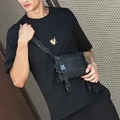 【LEESA】尼龍防水包\胸包\運動包\斜肩包\男生包包\多功能包\肩背包\側背包\後背包\尼龍包