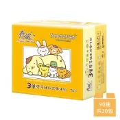 【春風】布丁狗3層超細柔抽取式衛生紙90抽x20包x1串