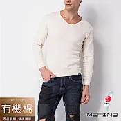 有機棉 長袖T恤 V領內衣 衛生衣 MORINO摩力諾 男內衣
