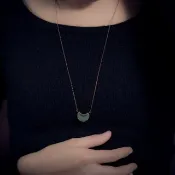 讓我保護妳-微笑陪伴-手工皮件長 項鍊