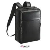 ACE BAGS & LUGGAGE 大型Gadgetable WR2 經典款擬真皮質感防潑水商務包後背包(黑色 6866401)
