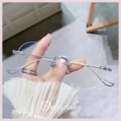 眼鏡無邊框圓眼鏡 克羅伈鈦眼鏡框 復古潮流眼鏡 素顏眼鏡瘦臉 變色多焦眼鏡 可拆卸鏡片