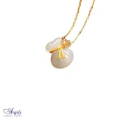 【Angely飾品】招財福袋天然和闐玉項鍊