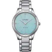 【CITIZEN 星辰】光動能典雅晶鑽時尚女錶-34mm 情人節 送禮(EM1220-58Y)