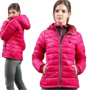 (店+)【戶外趣】女款歐規極地水鳥羽絨JIS90/10 Extra輕量連帽羽絨外套(PL-1602 蘭花色)