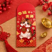 【虎斑貓燙金紅包袋】貓咪燙金紅包袋 | 春節紅包袋 | 寵物紅包袋