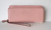缺貨中【 Coach 52718手機信用卡長夾手拿包】皮革雙拉鍊~適iphone6 plus附購證、紙盒。現貨在台!