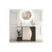 (店+)‍‍  現代玄關桌鐵藝輕奢極窄門廳走廊創意大理石入戶高端花架玄關臺櫃