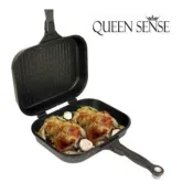 【有發票】Queen Sense韓國大理石紋雙面不沾煎鍋-深型 現貨