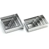 Square stainless steel cutting mold for vegetables and fruit