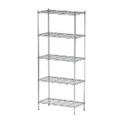 【dayneeds 日需百備】輕型 90x45x210公分 電鍍（鎖管）五層架(鐵力士架/收納層架/鞋架/展示架/層架/鐵架)