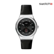 Swatch PETITE SECONDE BLACK 機械錶/瑞士製造 SY23S400 (42mm)【官方旗艦店】
