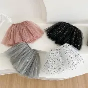 【橘魔法】閃閃星星燙印蓬蓬紗裙 小童 兒童 女童 童裝 小禮服 短裙 裙撐 澎澎裙 婚禮 花童 禮服