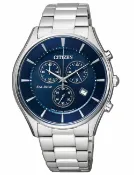 大高雄鐘錶城 CITIZEN星辰 AT2360-59L 時尚型男光動能計時腕錶/藍面40mm｜樂天領券現折★全館特惠中★指定刷卡回饋10%