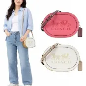 【COACH】HORSE AND CARRIAGE 經典馬車斜背相機小圓包(任選)