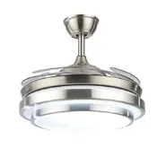 【3C驗證】現代簡約隱形吊扇燈led變頻餐廳風扇燈帶遙控臥室電扇燈跨境供貨電風扇 落地扇 吊扇 壁扇 工業風扇