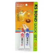 民權橋電子生活百貨 KS BOND國森 快乾型AB膠 QS-1 15g (437.015) 金屬 混凝土 玻璃 陶瓷 石材