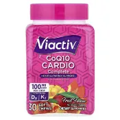 【iHerb】Viactiv, CoQ10 Cardio Complete With Vitamins D3 + K2, Fruit Fusion, 30 Soft Chews