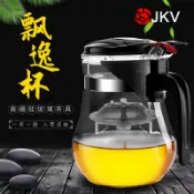 協貿國際日用品生活館 大容量飄逸杯玻璃泡茶壺耐熱沖茶泡茶器玲瓏杯茶碗杯套裝家用茶具