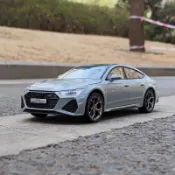 快樂購購 正版1:24奧迪RS7 仿真合金汽車模型擺件聲光回力男孩子金屬玩具車