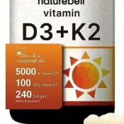 ✨台灣熱銷款✨ ✨免運✨ 🔥限時下殺🔥熱賣 維生素D3+K2膠囊Vitamin D3+K2capsules 60粒/瓶