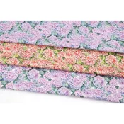 韓國布 韓國直送 水彩畫 花束 繡球花 印花布 純綿 棉布 布料 拼布 手作 French Hydrangea