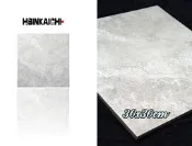 【鑫鎧棋磁磚精品】30*30 MIT品牌超止滑耐磨火山石白色地壁磚/數位窯燒噴墨/設計師最愛安全好整理/特價45元/片