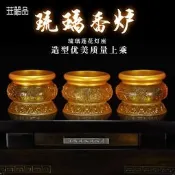 【小新宗教】琉璃香爐家用室內供佛插香燒燒香小香爐大號八吉祥蓮花招財佛用品