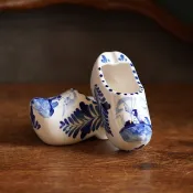 荷蘭Delft Blue藍陶手繪陶瓷木鞋菸灰缸/擺飾