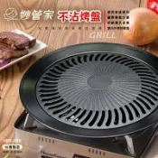 【露營趣】台灣製 妙管家 HKR-050 不沾烤盤 烤肉盤 滴油盤 無煙烤盤 油切 燒烤 炭烤 火烤 露營 野炊